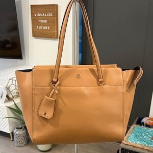 Tory Burch Beige Leather Shoulder Bag